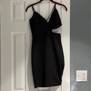 Black cut out dress